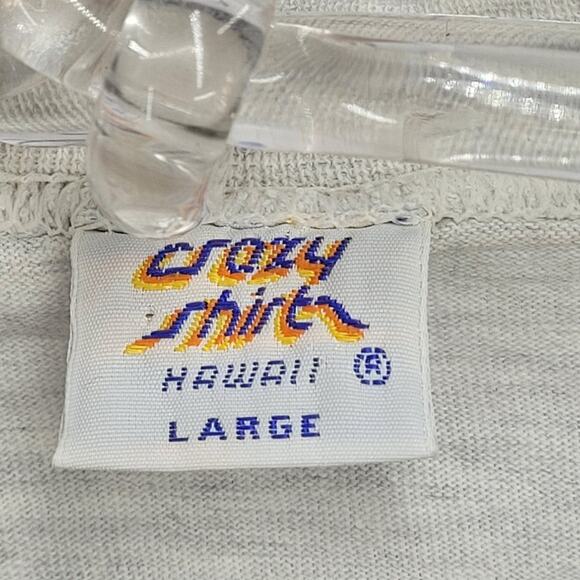 Crazy‎ Shirts 80s–90s Hawaii Monogram Graphic Tee Vintage Single Stitch - Picture 4 of 15